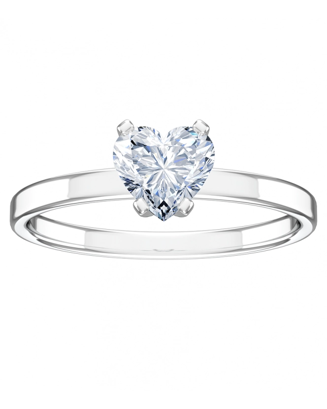 Бриллиант огранки "сердце" 5 мм, ~ 0,5 ct. Белое золото. Бриллиант огранки "сердце" 5 мм, ~ 0,5 ct. Белое золото.