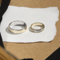 Комбинированные обручальные кольца